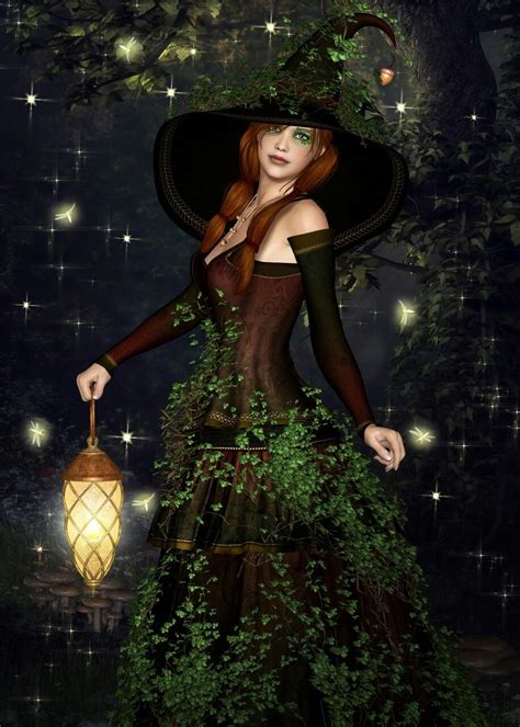 A witch in her garden
